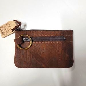 BRAMA Buffalo HIDE Keychain Wallet NWT
